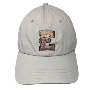 Golf Slideback Hat Tan One Size Adjustable Embroidered 6 Panel Pukka